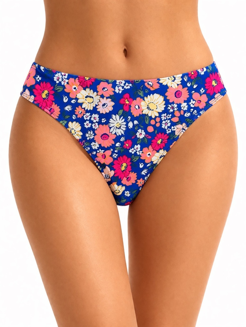 Cupshe Blue Floral Bikini Bottom S NWT Summer